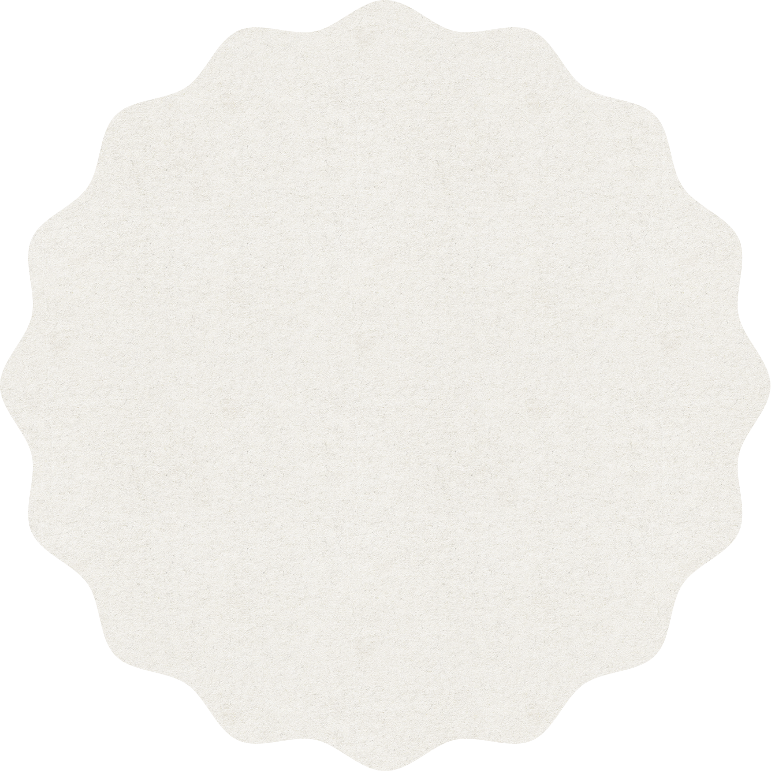 Realistic Organic Textured Curvy Round Label 